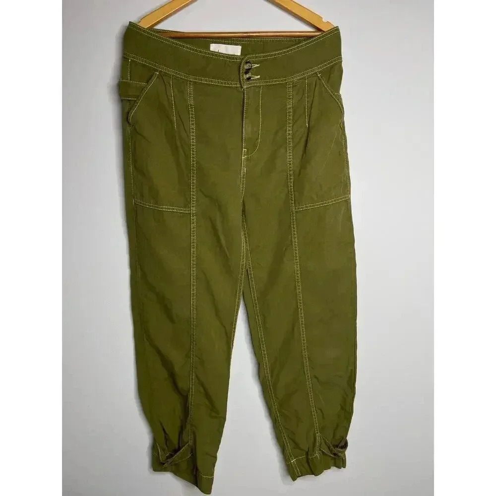 Anthropologie Jackson Tapered Utility pants size 6 Olive green - Picture 4 of 12